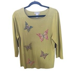 Drapers & Damens Embellished with Sequins Butterflies Petite Large